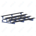 Jaypro Sports Bleacher - 4 Row - Tip & Roll, Single Foot Plank, Powder Coated - 15' L (BLCH-4TRGPC) - SchoolOutlet