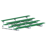 Jaypro Sports Bleacher - 4 Row - Tip & Roll, Single Foot Plank, Powder Coated - 15' L (BLCH-4TRGPC) - SchoolOutlet