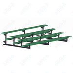Jaypro Sports Bleacher - 4 Row - Tip & Roll, Single Foot Plank, Powder Coated - 15' L (BLCH-4TRGPC) - SchoolOutlet
