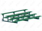 Jaypro Sports Bleacher - 4 Row - Tip & Roll, Single Foot Plank, Powder Coated - 15' L (BLCH-4TRGPC) - SchoolOutlet