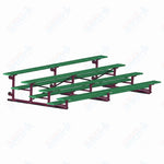 Jaypro Sports Bleacher - 4 Row - Tip & Roll, Single Foot Plank, Powder Coated - 15' L (BLCH-4TRGPC) - SchoolOutlet