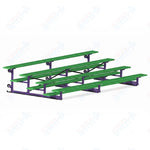 Jaypro Sports Bleacher - 4 Row - Tip & Roll, Single Foot Plank, Powder Coated - 15' L (BLCH-4TRGPC) - SchoolOutlet