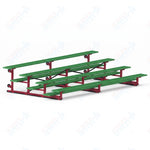 Jaypro Sports Bleacher - 4 Row - Tip & Roll, Single Foot Plank, Powder Coated - 15' L (BLCH-4TRGPC) - SchoolOutlet