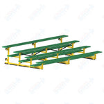 Jaypro Sports Bleacher - 4 Row - Tip & Roll, Single Foot Plank, Powder Coated - 15' L (BLCH-4TRGPC) - SchoolOutlet