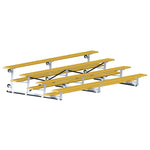 Jaypro Sports Bleacher - 4 Row - Tip & Roll, Single Foot Plank, Powder Coated - 15' L (BLCH - 4TRGPC) - SchoolOutlet