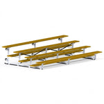 Jaypro Sports Bleacher - 4 Row - Tip & Roll, Single Foot Plank, Powder Coated - 15' L (BLCH-4TRGPC) - SchoolOutlet