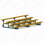 Jaypro Sports Bleacher - 4 Row - Tip & Roll, Single Foot Plank, Powder Coated - 15' L (BLCH-4TRGPC) - SchoolOutlet