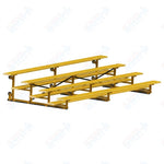 Jaypro Sports Bleacher - 4 Row - Tip & Roll, Single Foot Plank, Powder Coated - 15' L (BLCH-4TRGPC) - SchoolOutlet