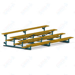 Jaypro Sports Bleacher - 4 Row - Tip & Roll, Single Foot Plank, Powder Coated - 15' L (BLCH-4TRGPC) - SchoolOutlet