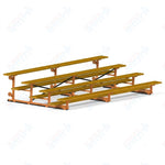 Jaypro Sports Bleacher - 4 Row - Tip & Roll, Single Foot Plank, Powder Coated - 15' L (BLCH-4TRGPC) - SchoolOutlet