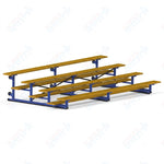 Jaypro Sports Bleacher - 4 Row - Tip & Roll, Single Foot Plank, Powder Coated - 15' L (BLCH-4TRGPC) - SchoolOutlet