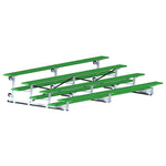 Jaypro Sports Bleacher - 4 Row - Tip & Roll, Single Foot Plank, Powder Coated - 15' L (BLCH-4TRGPC) - SchoolOutlet