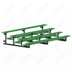Jaypro Sports Bleacher - 4 Row - Tip & Roll, Single Foot Plank, Powder Coated - 15' L (BLCH-4TRGPC) - SchoolOutlet