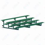 Jaypro Sports Bleacher - 4 Row - Tip & Roll, Single Foot Plank, Powder Coated - 15' L (BLCH-4TRGPC) - SchoolOutlet