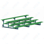 Jaypro Sports Bleacher - 4 Row - Tip & Roll, Single Foot Plank, Powder Coated - 15' L (BLCH-4TRGPC) - SchoolOutlet
