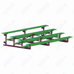 Jaypro Sports Bleacher - 4 Row - Tip & Roll, Single Foot Plank, Powder Coated - 15' L (BLCH-4TRGPC) - SchoolOutlet