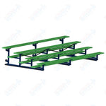 Jaypro Sports Bleacher - 4 Row - Tip & Roll, Single Foot Plank, Powder Coated - 15' L (BLCH-4TRGPC) - SchoolOutlet