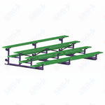 Jaypro Sports Bleacher - 4 Row - Tip & Roll, Single Foot Plank, Powder Coated - 15' L (BLCH-4TRGPC) - SchoolOutlet