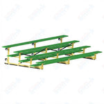 Jaypro Sports Bleacher - 4 Row - Tip & Roll, Single Foot Plank, Powder Coated - 15' L (BLCH-4TRGPC) - SchoolOutlet