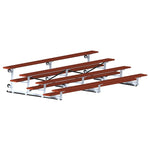 Jaypro Sports Bleacher - 4 Row - Tip & Roll, Single Foot Plank, Powder Coated - 15' L (BLCH-4TRGPC) - SchoolOutlet