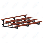 Jaypro Sports Bleacher - 4 Row - Tip & Roll, Single Foot Plank, Powder Coated - 15' L (BLCH-4TRGPC) - SchoolOutlet