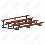 Jaypro Sports Bleacher - 4 Row - Tip & Roll, Single Foot Plank, Powder Coated - 15' L (BLCH-4TRGPC) - SchoolOutlet