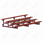 Jaypro Sports Bleacher - 4 Row - Tip & Roll, Single Foot Plank, Powder Coated - 15' L (BLCH-4TRGPC) - SchoolOutlet