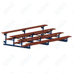 Jaypro Sports Bleacher - 4 Row - Tip & Roll, Single Foot Plank, Powder Coated - 15' L (BLCH-4TRGPC) - SchoolOutlet