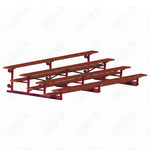 Jaypro Sports Bleacher - 4 Row - Tip & Roll, Single Foot Plank, Powder Coated - 15' L (BLCH-4TRGPC) - SchoolOutlet