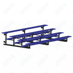 Jaypro Sports Bleacher - 4 Row - Tip & Roll, Single Foot Plank, Powder Coated - 15' L (BLCH-4TRGPC) - SchoolOutlet