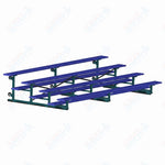 Jaypro Sports Bleacher - 4 Row - Tip & Roll, Single Foot Plank, Powder Coated - 15' L (BLCH-4TRGPC) - SchoolOutlet
