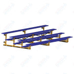 Jaypro Sports Bleacher - 4 Row - Tip & Roll, Single Foot Plank, Powder Coated - 15' L (BLCH-4TRGPC) - SchoolOutlet