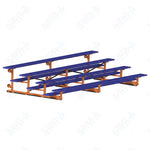 Jaypro Sports Bleacher - 4 Row - Tip & Roll, Single Foot Plank, Powder Coated - 15' L (BLCH-4TRGPC) - SchoolOutlet