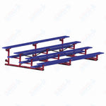 Jaypro Sports Bleacher - 4 Row - Tip & Roll, Single Foot Plank, Powder Coated - 15' L (BLCH-4TRGPC) - SchoolOutlet