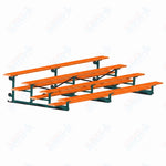 Jaypro Sports Bleacher - 4 Row - Tip & Roll, Single Foot Plank, Powder Coated - 15' L (BLCH-4TRGPC) - SchoolOutlet