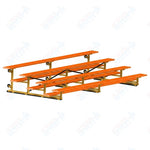 Jaypro Sports Bleacher - 4 Row - Tip & Roll, Single Foot Plank, Powder Coated - 15' L (BLCH-4TRGPC) - SchoolOutlet