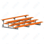 Jaypro Sports Bleacher - 4 Row - Tip & Roll, Single Foot Plank, Powder Coated - 15' L (BLCH-4TRGPC) - SchoolOutlet