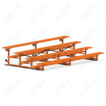 Jaypro Sports Bleacher - 4 Row - Tip & Roll, Single Foot Plank, Powder Coated - 15' L (BLCH-4TRGPC) - SchoolOutlet