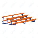 Jaypro Sports Bleacher - 4 Row - Tip & Roll, Single Foot Plank, Powder Coated - 15' L (BLCH-4TRGPC) - SchoolOutlet