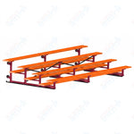 Jaypro Sports Bleacher - 4 Row - Tip & Roll, Single Foot Plank, Powder Coated - 15' L (BLCH-4TRGPC) - SchoolOutlet