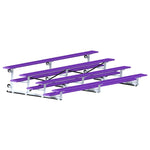 Jaypro Sports Bleacher - 4 Row - Tip & Roll, Single Foot Plank, Powder Coated - 15' L (BLCH-4TRGPC) - SchoolOutlet