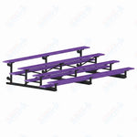 Jaypro Sports Bleacher - 4 Row - Tip & Roll, Single Foot Plank, Powder Coated - 15' L (BLCH-4TRGPC) - SchoolOutlet