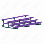 Jaypro Sports Bleacher - 4 Row - Tip & Roll, Single Foot Plank, Powder Coated - 15' L (BLCH-4TRGPC) - SchoolOutlet