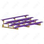Jaypro Sports Bleacher - 4 Row - Tip & Roll, Single Foot Plank, Powder Coated - 15' L (BLCH-4TRGPC) - SchoolOutlet