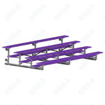 Jaypro Sports Bleacher - 4 Row - Tip & Roll, Single Foot Plank, Powder Coated - 15' L (BLCH-4TRGPC) - SchoolOutlet