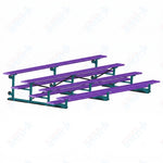 Jaypro Sports Bleacher - 4 Row - Tip & Roll, Single Foot Plank, Powder Coated - 15' L (BLCH-4TRGPC) - SchoolOutlet