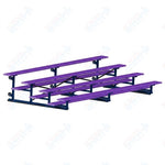 Jaypro Sports Bleacher - 4 Row - Tip & Roll, Single Foot Plank, Powder Coated - 15' L (BLCH-4TRGPC) - SchoolOutlet