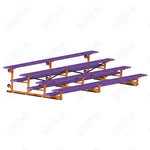 Jaypro Sports Bleacher - 4 Row - Tip & Roll, Single Foot Plank, Powder Coated - 15' L (BLCH-4TRGPC) - SchoolOutlet