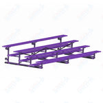 Jaypro Sports Bleacher - 4 Row - Tip & Roll, Single Foot Plank, Powder Coated - 15' L (BLCH-4TRGPC) - SchoolOutlet