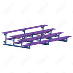 Jaypro Sports Bleacher - 4 Row - Tip & Roll, Single Foot Plank, Powder Coated - 15' L (BLCH-4TRGPC) - SchoolOutlet